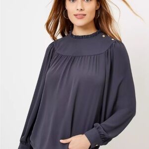 Loft Dark Gray Blouse